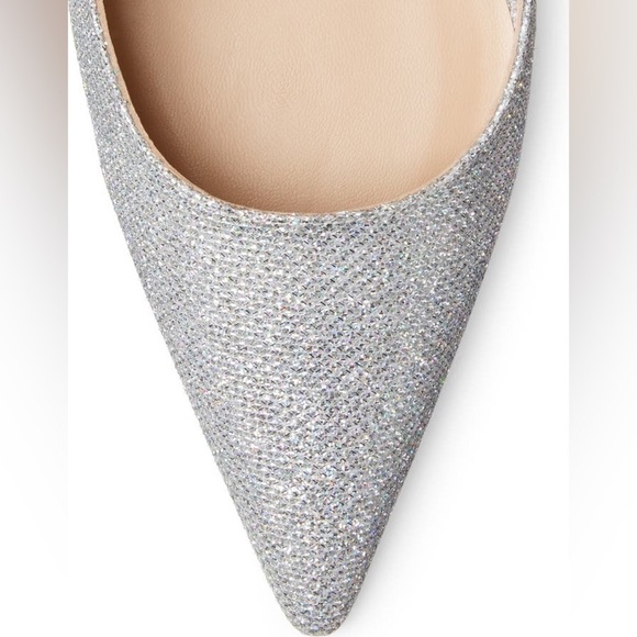 Stuart Weitzman Leigh Metallic 95mm Heel In Silver Sz 6 - Picture 3 of 9